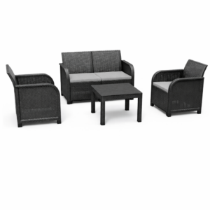 set mobila de grădină keter rosalie set graphite/gray (249561)