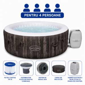 bestway jacuzzi spa bahamas airjet™ 180×66 cm, 669l, 4 persoane